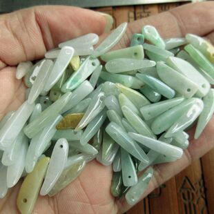 小辣椒小坠子抽像款 3缅甸玉天然A货翡翠玉DIY配件翡翠H6 20945