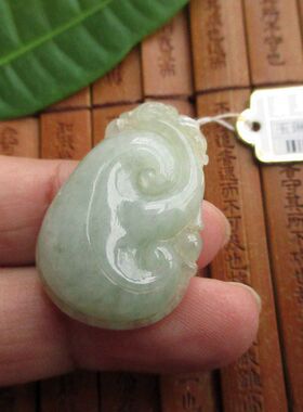 保真厚装款玉如意吊坠事事如意91375实物拍图缅甸玉天然A货翡翠