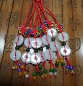 翡翠A货 包挂链包挂饰品DIY手机链 平安扣 平平安安 手机链