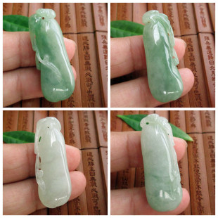 保真自选款 翡翠玉福瓜吊坠21852实物拍图缅甸玉天然翡翠A货 豆绿款