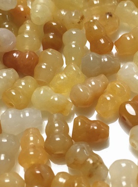 特价处理品21059天然黄玉新疆老黄玉金丝玉黄龙玉DIY配件用小葫芦