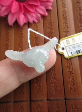 保真冰种牛头小坠子74750缅甸玉天然A货翡翠玉实物拍图牛气冲天