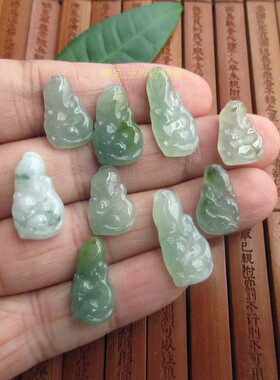 保真 抽像款梅花鹿小吊坠子实物拍21827缅甸玉纯天然A货翡翠玉H1