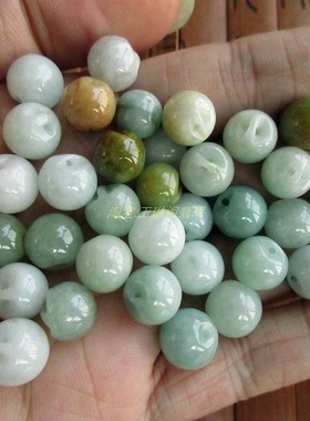 小苹果造型小吊坠21387缅甸玉10-11MM天然A货翡翠玉DIY配件用H6