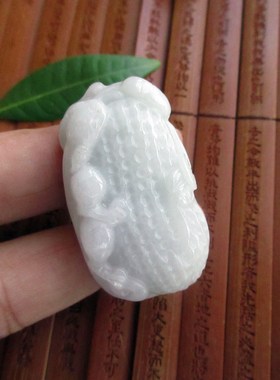 保真玉花生大吊坠21704缅甸玉纯天然A货翡翠玉实拍图T18