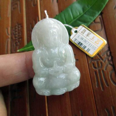 精工款缅甸天然a货观音吊坠