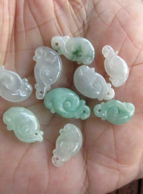 保真A货迷你款小如意小吊坠21771缅甸纯天然翡翠玉实拍物拍图H34