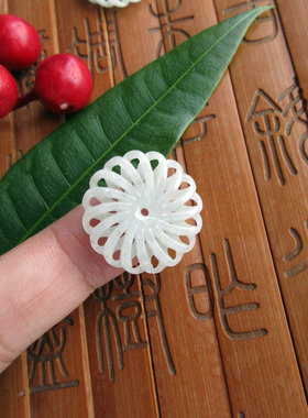 21284时来运转吊坠 A货翡翠玉缅甸玉天然翡翠 实拍图 通花雕小号