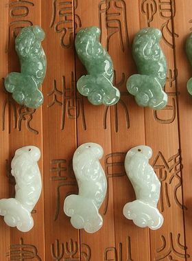 20794批 玉琳阁 实拍图 缅甸玉 天然A货翡翠玉 如意貔貅吊坠