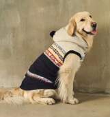 大狗衣服金毛杜宾冬装 彩点加绒雪花新年毛衣亲子款 DOG DEPT