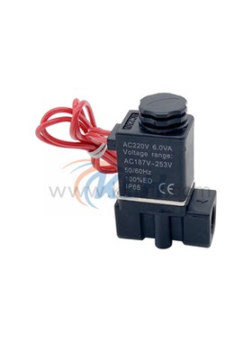 2P025-08 二位二通流体控制阀塑料电磁阀DC24V/12V AC220V/110V