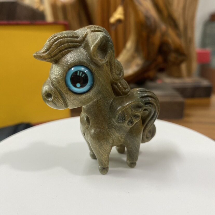 阿根廷小马宝莉手把件木雕小摆件手把件工艺品卡通人物装饰品户外