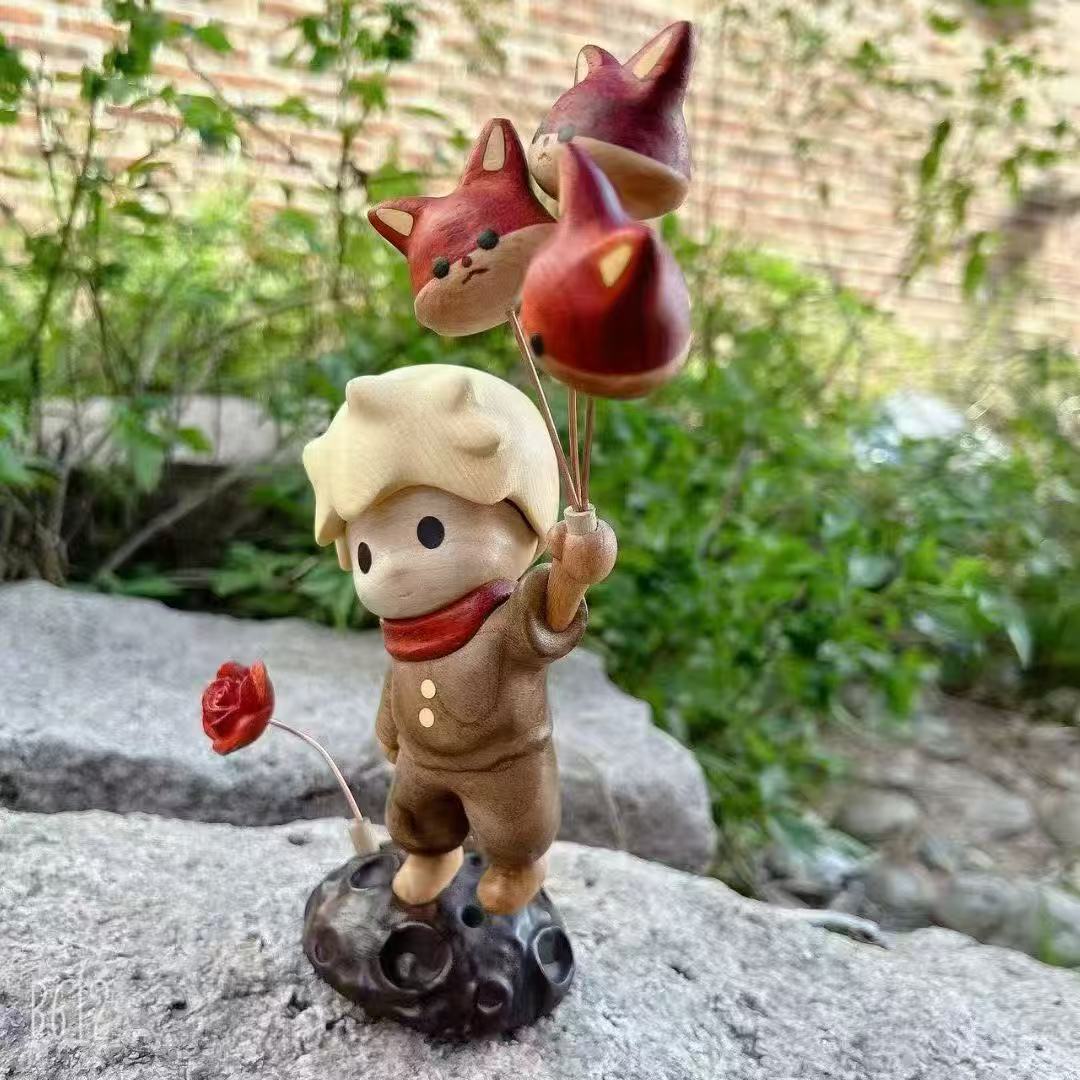 礼物治愈装饰品可爱卡通手办实木