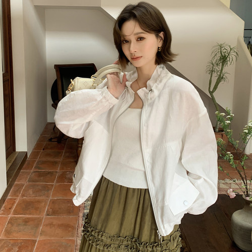 2026春夏新款宽松防晒薄短外套女