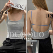 修身 uuzeal法式 撞色设计美背款 显瘦百搭胸垫一体可外穿吊带背心93