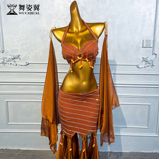 东方舞舞蹈练习服112 Dance新款 舞姿翼肚皮舞表演出练功服装 Belly