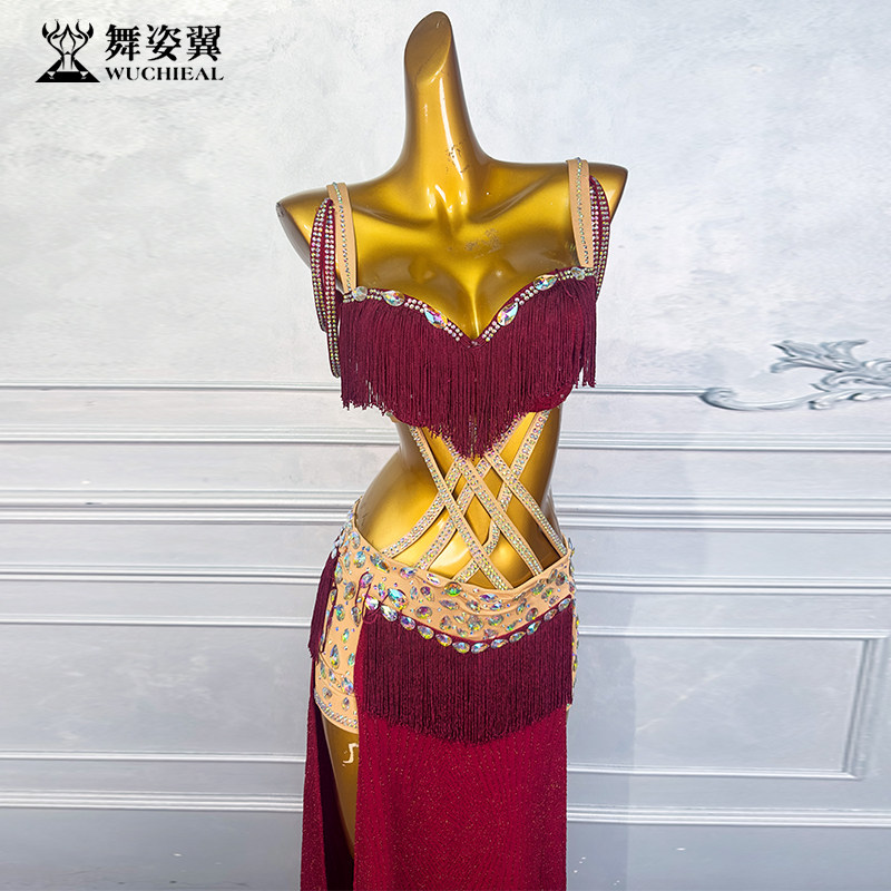 舞姿翼肚皮舞表演演出服女2024新款套装东方舞练功练习套装WZY139