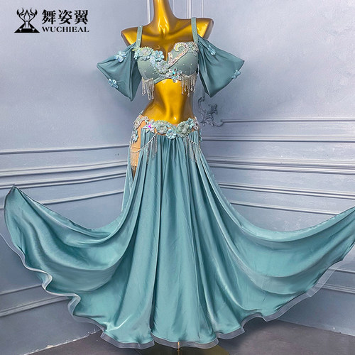 舞姿翼肚皮舞表演演出服女2025新款套装东方舞舞蹈大摆裙WZY193