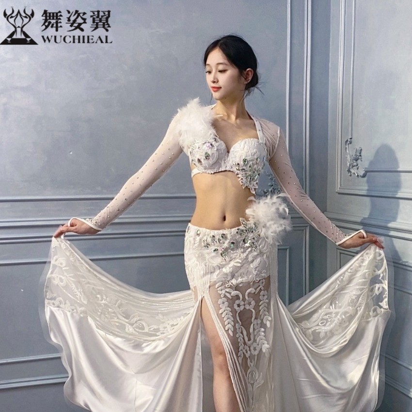 舞姿翼肚皮舞表演演出服练功服装女2024新款东方舞蹈服长裙WZY096