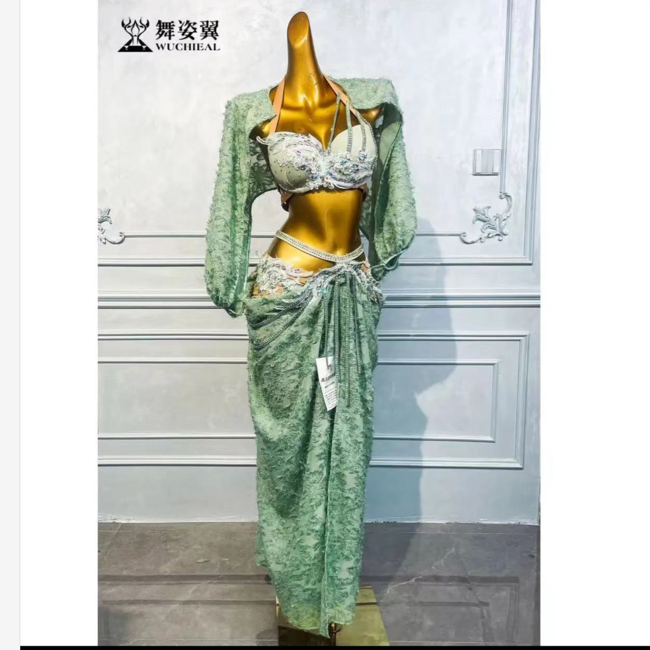 舞姿翼肚皮舞表演演出服练功服装女2024新款东方舞舞蹈套装WZY105