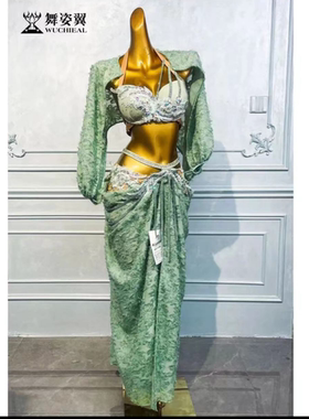 舞姿翼肚皮舞表演演出服练功服装女2024新款东方舞舞蹈套装WZY105