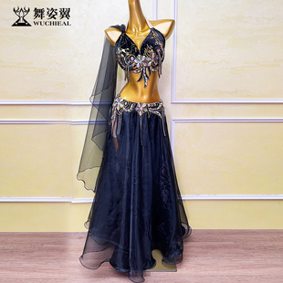 舞姿翼肚皮舞表演演出服女2025新款套装东方舞舞蹈练功服长裙238