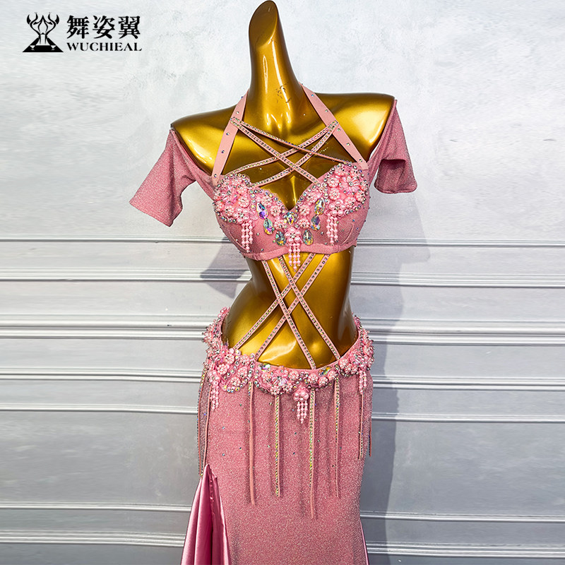 舞姿翼肚皮舞表演演出服女2024新款套装东方舞舞蹈练功练习WZY151