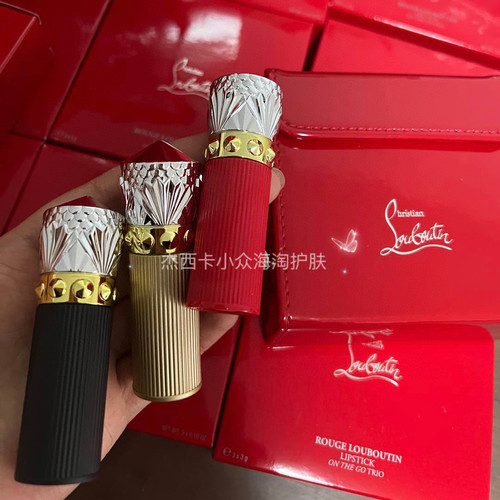 精致大女主 | CL路铂廷女王权杖唇膏随心装皇冠三件套盒415m 111