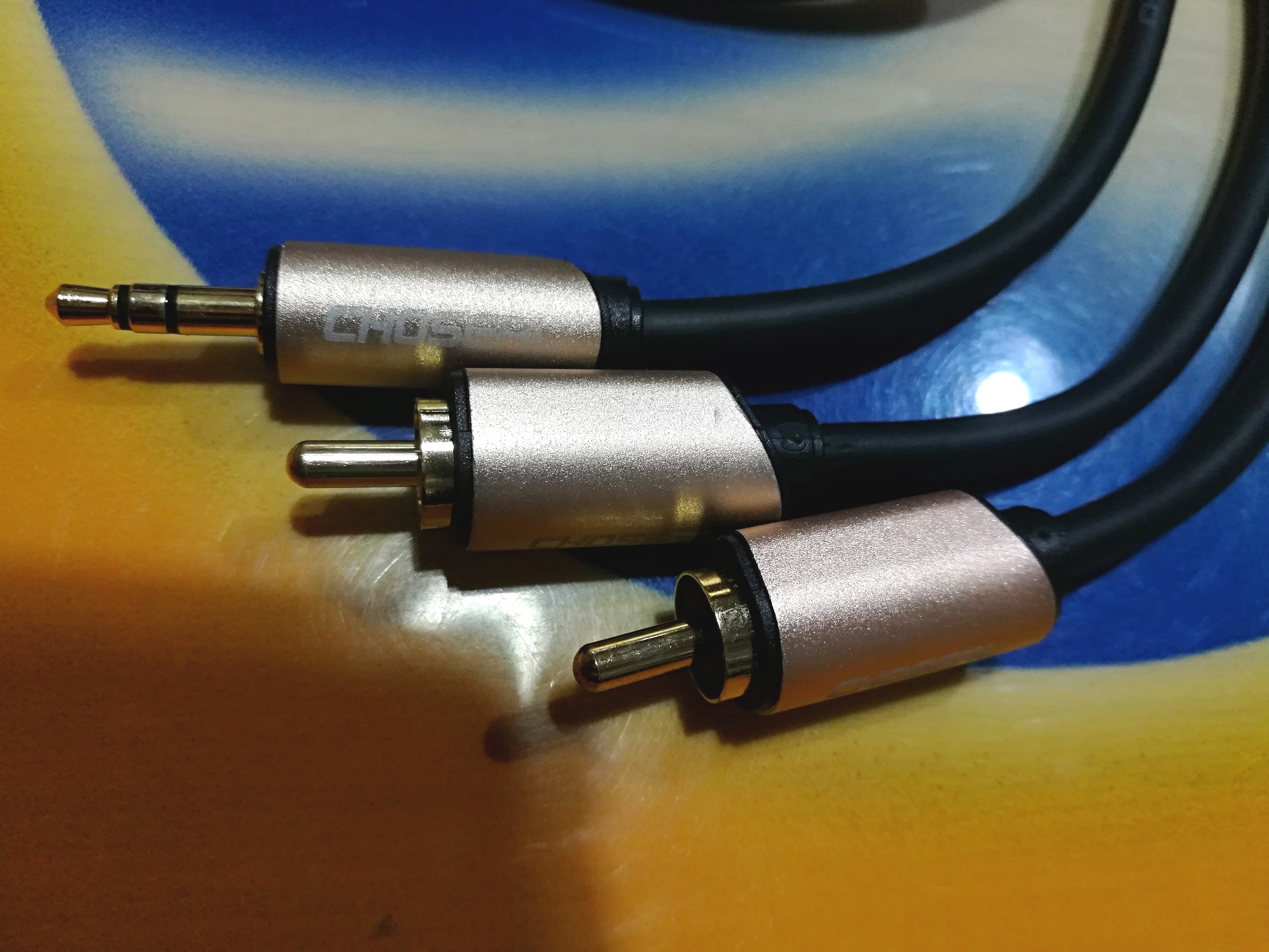 choseal/秋叶原ch8808高保真音频线一分二35mm转双rca莲花1 50米