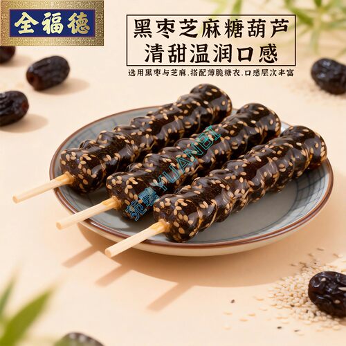 全福德黑枣芝麻冰糖葫芦