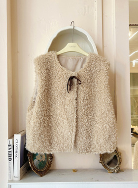 LHTE青青大码女装 气质网红韩系毛茸茸背心马甲A5270