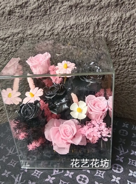 saytoo永生花玫瑰的故事高级感花束情人节礼物送女友老婆生日礼物