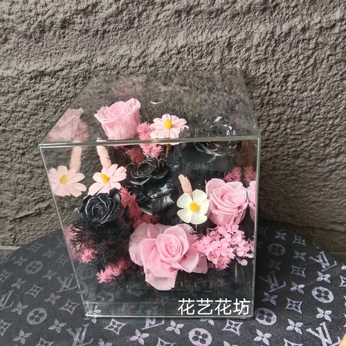 saytoo永生花玫瑰的故事高级感花束情人节礼物送女友老婆生日礼物