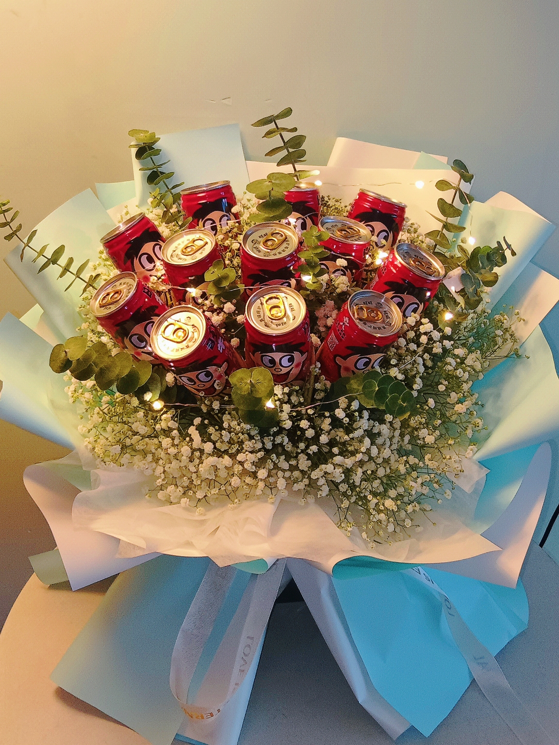 12罐旺仔牛奶花束创意花束生日礼物送男生朋友闺蜜老公儿童花束