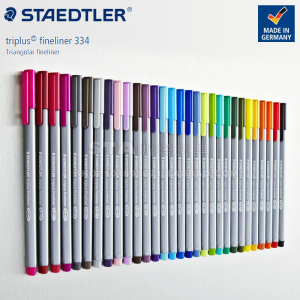 德国品牌STAEDTLER施德楼334彩色勾线笔 水笔 30色纤维笔 防挥发