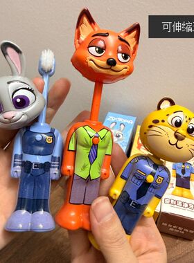 古德家疯狂·动物网红可伸缩牙刷尼朱克迪变形软毛牙刷细毛儿童