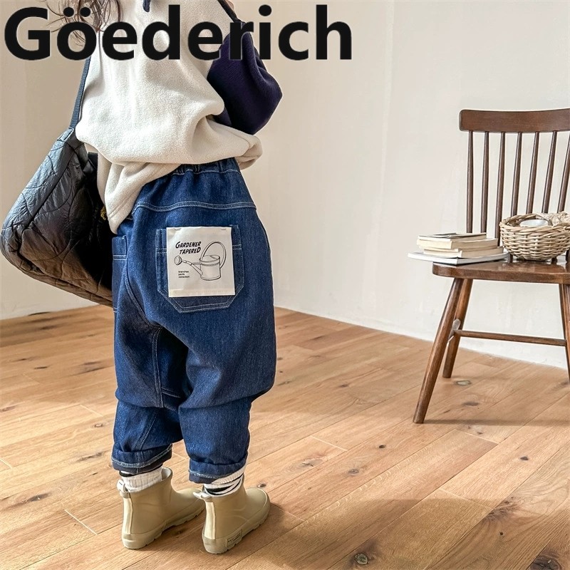 古德家。2023秋冬款童装儿童韩版加绒加厚牛仔长裤男女童裤哈伦裤,童装/婴儿装/亲子装,裤子,淘宝优惠券,粉丝福利购,淘宝优惠卷