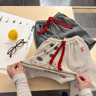 2026湖州织里童装春夏款儿童韩版春装7分裤男童中裤女童裤子7105