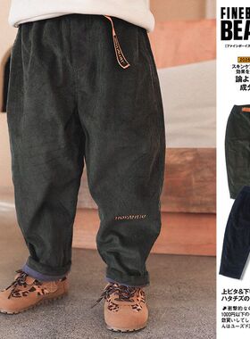 古德家男童灯芯绒裤子2025冬季新款儿童复古休闲裤子男童直筒休