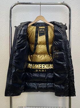 反季儿童羽绒服过膝长款黑金加厚童装男童女童小火山白鸭绒冬装潮