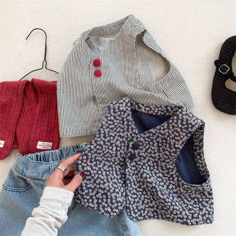 古德家2025春季童装新款儿童韩版马甲女童男童春装小外套