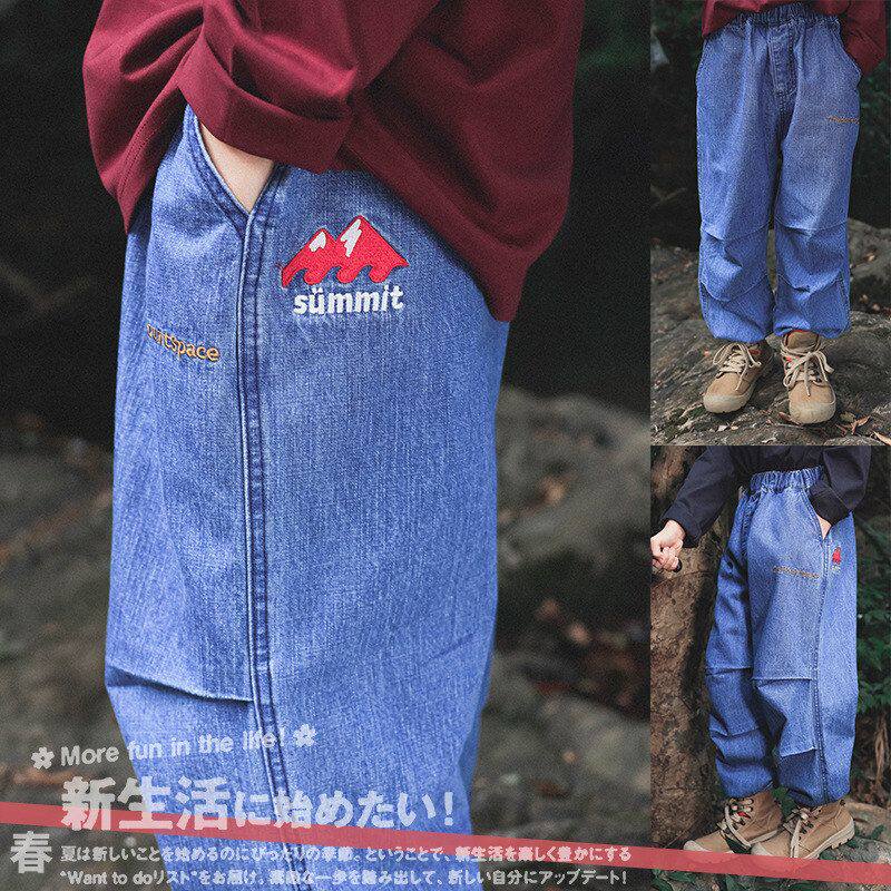 古德家男童牛仔裤2026春季新款儿童柔软裤子中大童束脚休闲裤