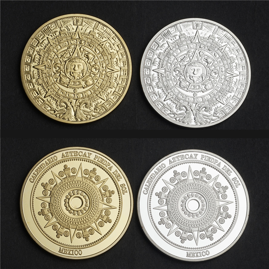 2019拉丁美洲民族硬币北美文化金银币墨西哥图腾纪念币欧美行运币