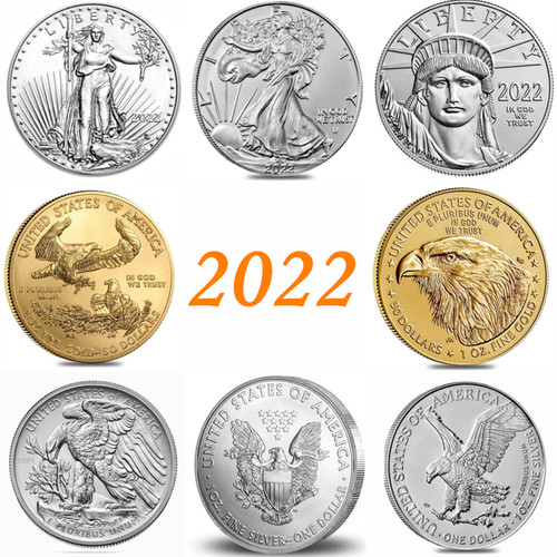 自由女神鹰洋2022年礼物美国硬币