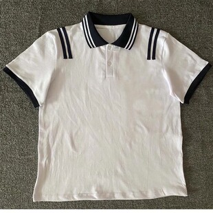 北大培文学校夏季中小学生校服纯棉短袖T恤polo领来图定制短袖