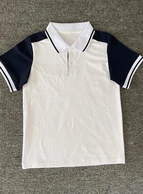 北京四中附属小学西什库小学棉质短袖校服T恤polo衫可来图定制