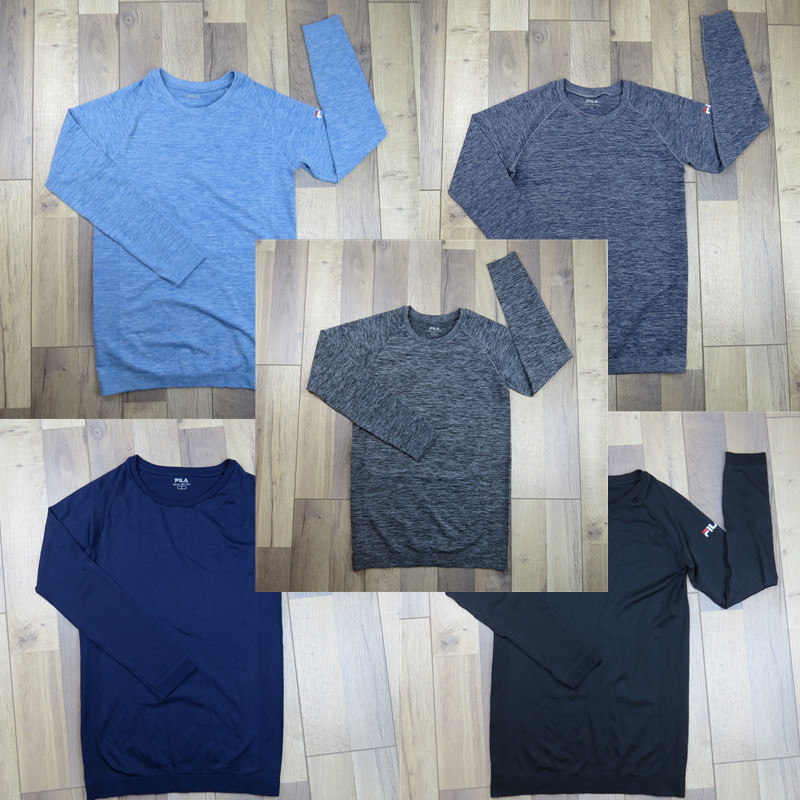 2021新款男子弹力无缝健身肌肉跑步圆领紧身衣运动长袖T