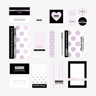 wonderland文创SET素材盐系封口简约ins韩系贴纸打包出卡diy装饰