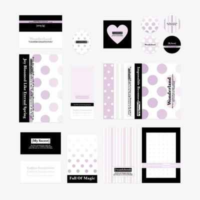 wonderland文创SET素材盐系封口简约ins韩系贴纸打包出卡diy装饰