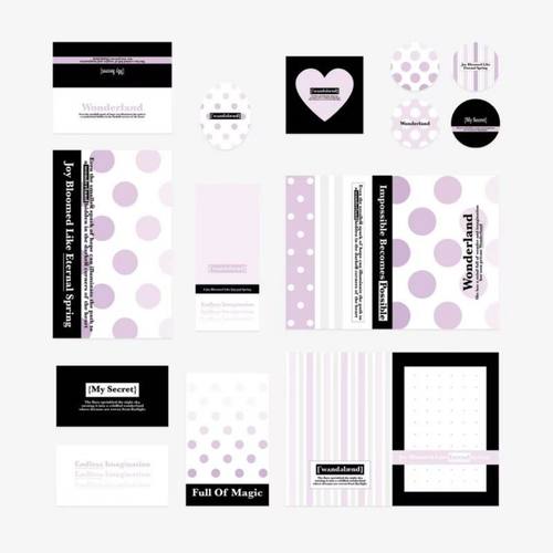 wonderland文创SET素材盐系封口简约ins韩系贴纸打包出卡diy装饰